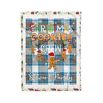 Personalized Gift Tartan Plaid Blanket Clan Stewart Muted Blue With Christmas Cookie Baking Crew Christmas Gift Blanket, Plaid Blanket, Christmas Fleece Blanket, Christmas Blanket, Tartan Blanket, Scottish Blanket, Scotland Blanket, Family Name Blanket, Custom Blanket, Personalized Blanket