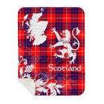 Sherpa Blanket - Tartan Blanket Thistle and Lion Scottish Clan Hamilton Plaid Blanket, plaid sherpa blanket queen,purple sherpa blanket,queen sherpa blanket,queen size sherpa blanket,red sherpa blanket,scottish tartan blankets,sherpa blanket,sherpa christmas blanket