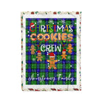 Personalized Gift Tartan Plaid Blanket Clan Armstrong With Christmas Cookie Baking Crew Christmas Gift Blanket, Plaid Blanket, Christmas Fleece Blanket, Christmas Blanket, Tartan Blanket, Scottish Blanket, Scotland Blanket, Family Name Blanket, Custom Blanket, Personalized Blanket