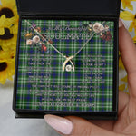 To My Beautiful Soulmate Necklace In Your Eyes I Have Found My Home Clan Blackadder Tartan Wishbone Dancing Necklace