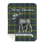 Scotstee Shop Plaid Tartan Blanket With Moose Clan MacLellan Plaid Blanket, plaid blanket australia,plaid blanket canada,plaid christmas blanket,plaid fleece sherpa blanket,plaid sherpa blanket canada,plaid sherpa blanket lipstick,plaid sherpa blanket pink,plaid sherpa blanket queen
