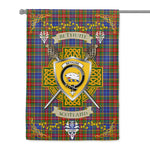 House Flag - Bethune Irish Shield Celtic Cross Tartan Garden Flag St Patrick's Day Garden Flag