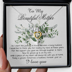 Cross Dancing Necklace - Mom Necklace, Son To My Mother Necklace On Wedding Day Gift For Mom, Mother Of The Groom Gift From Groom