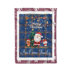 Personalized Gift Tartan Plaid Blanket Clan MacLaine of Loch Buie Hunting With Funny Santa Snowman Reindeer Merry Christmas Fleece Blanket, Home Living Room, Plaid Blanket, Tartan Blanket, Scottish Blanket, Buffalo fleece blanket, Christmas Blanket