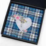 Gift For My Beautiful Girlfriend Necklace Valentine Necklace Clan Roberton Tartan Cross Dancing Necklace Scottish Tartan Jewelry