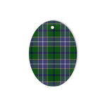 Wishart Hunting Tartan Oval Ornaments, Christmas Tree Ornament, Plaid Christmas Ornaments, Ceramic Oval Christmas Tree Decoration, Tartan Oval Ornaments, Christmas Tree Ornament, Plaid Christmas Ornaments, Ceramic Oval Christmas Tree Decoration