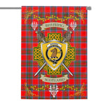 House Flag - Binning of Wallingford Irish Shield Celtic Cross Tartan Garden Flag St Patrick's Day Garden Flag