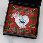 Sea Turtle Necklace Gift for My Beautiful Girlfriend Valentines Necklace Clan MacQuarrie Tartan Blue Turtle Necklace