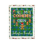 Personalized Gift Tartan Plaid Blanket Clan Johnston With Christmas Cookie Baking Crew Christmas Gift Blanket, Plaid Blanket, Christmas Fleece Blanket, Christmas Blanket, Tartan Blanket, Scottish Blanket, Scotland Blanket, Family Name Blanket, Custom Blanket, Personalized Blanket