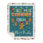 Personalized Gift Tartan Plaid Blanket Clan Lockhart Ancient With Christmas Cookie Baking Crew Christmas Gift Sherpa Blanket, tartan sherpa blanket,buffalo plaid sherpa blanket,christmas sherpa blanket,Christmas Throw Blanket,green plaid sherpa blanket,green sherpa blanket