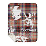 Sherpa Blanket - Tartan Blanket Thistle and Lion Scottish Clan MacPherson Hunting Ancient Plaid Blanket, plaid sherpa blanket queen,purple sherpa blanket,queen sherpa blanket,queen size sherpa blanket,red sherpa blanket,scottish tartan blankets,sherpa blanket,sherpa christmas blanket