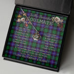 To My Beautiful Soulmate Necklace In Your Eyes I Have Found My Home Clan Mitchell Tartan Crown Pendant Necklace