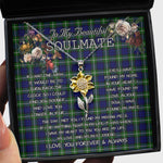 To My Beautiful Soulmate Sunflower Necklace In Your Eyes I Have Found My Home Clan Meldrum Tartan Jewelry For Girlfriend