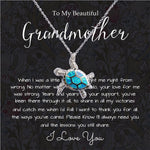 Opal Turtle Necklace - Grandmother Necklace, To My Beautiful Grandmother Necklace, Mother's Day Gift For Grandma Grandmother, Thank You