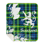 Sherpa Blanket - Tartan Blanket Thistle and Lion Scottish Clan Campbell Of Breadalbane Ancient Plaid Blanket, plaid sherpa blanket queen,purple sherpa blanket,queen sherpa blanket,queen size sherpa blanket,red sherpa blanket,scottish tartan blankets,sherpa blanket,sherpa christmas blanket