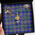 To My Beautiful Soulmate Sunflower Necklace In Your Eyes I Have Found My Home Clan Weir Tartan Jewelry For Girlfriend