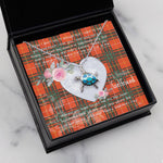 Sea Turtle Necklace Gift for My Beautiful Girlfriend Valentines Necklace Clan Crosby Tartan Blue Turtle Necklace