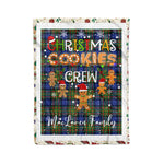 Personalized Gift Tartan Plaid Blanket Clan MacLaren With Christmas Cookie Baking Crew Christmas Gift Blanket, Plaid Blanket, Christmas Fleece Blanket, Christmas Blanket, Tartan Blanket, Scottish Blanket, Scotland Blanket, Family Name Blanket, Custom Blanket, Personalized Blanket