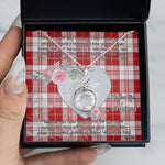Rising Phoenix Necklace - Valentine Necklace Clan Menzies Red Tartan Gift for Girlfriend, Gift for My Wife Rising Phoenix Necklace