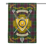 House Flag - Carruthers Irish Shield Celtic Cross Tartan Garden Flag St Patrick's Day Garden Flag