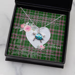 Sea Turtle Necklace Gift for My Beautiful Girlfriend Valentines Necklace Clan Gray Tartan Blue Turtle Necklace
