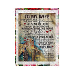 Scotstee Shop - Personalized Gift Letter To My Wife Funny Gift For Her And I Love Her Forever Fleece Blanket