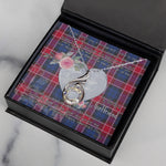 Rising Phoenix Necklace - Valentine Necklace Clan Graham Of Menteith Pink Tartan Gift for Girlfriend, Gift for My Wife Rising Phoenix Necklace