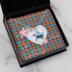 Sea Turtle Necklace Gift for My Beautiful Girlfriend Valentines Necklace Clan MacLachlan Ancient Tartan Blue Turtle Necklace