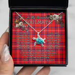 Sea Turtle Necklace To My Beautiful Soulmate Necklace In Your Eyes I Have Found My Home Clan Rose Tartan Blue Turtle Necklace, Valentine Necklace Gift for Girlfriend Clan Mitchell Ancient Tartan Sunflower Pendant Necklace, Scottish Tartan Jewelry, valentine necklace, necklace girlfriend, necklace for wife, cute necklaces for girlfriend, jewelry for girlfriend, to my soulmate necklace, to my future wife necklace