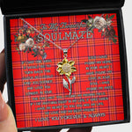 To My Beautiful Soulmate Sunflower Necklace In Your Eyes I Have Found My Home Clan Burnett Modern Tartan Jewelry For Girlfriend