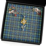 To My Beautiful Soulmate Sunflower Necklace In Your Eyes I Have Found My Home Clan Lamont Ancient Tartan Jewelry For Girlfriend, Tartan Sunflower Pendant Necklace, Scottish Tartan Jewelry, valentine necklace, necklace girlfriend, necklace for wife, cute necklaces for girlfriend, jewelry for girlfriend, to my soulmate necklace, to my future wife necklace