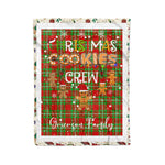 Personalized Gift Tartan Plaid Blanket Clan Grierson With Christmas Cookie Baking Crew Christmas Gift Blanket, Plaid Blanket, Christmas Fleece Blanket, Christmas Blanket, Tartan Blanket, Scottish Blanket, Scotland Blanket, Family Name Blanket, Custom Blanket, Personalized Blanket