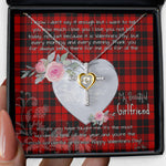 Gift For My Beautiful Girlfriend Necklace Valentine Necklace Clan Ettrick Tartan Cross Dancing Necklace Scottish Tartan Jewelry