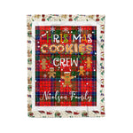 Personalized Gift Tartan Plaid Blanket Clan Nicolson With Christmas Cookie Baking Crew Christmas Gift Blanket, Plaid Blanket, Christmas Fleece Blanket, Christmas Blanket, Tartan Blanket, Scottish Blanket, Scotland Blanket, Family Name Blanket, Custom Blanket, Personalized Blanket