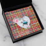 Sea Turtle Necklace Gift for My Beautiful Girlfriend Valentines Necklace Clan Drummond Of Strathallan Tartan Blue Turtle Necklace