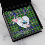 Sea Turtle Necklace Gift for My Beautiful Girlfriend Valentines Necklace Clan Rollo Tartan Blue Turtle Necklace