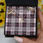 To My Beautiful Soulmate Necklace In Your Eyes I Have Found My Home Clan MacPherson Hunting Modern Tartan Wishbone Dancing Necklace