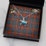 Sea Turtle Necklace To My Beautiful Soulmate Necklace In Your Eyes I Have Found My Home Clan Fraser Ancient Tartan Blue Turtle Necklace