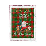 Products Personalized Gift Tartan Plaid Blanket Clan Middleton With Funny Santa Snowman Reindeer Merry Christmas Fleece Blanket