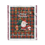 Personalized Gift Tartan Plaid Blanket Clan MacNaughton Ancient With Funny Santa Snowman Reindeer Merry Christmas Fleece Blanket, Home Living Room, Plaid Blanket, Tartan Blanket, Scottish Blanket, Buffalo fleece blanket, Christmas Blanket