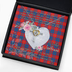 Gift For My Beautiful Girlfriend Necklace Valentine Necklace Clan McKerrell Red Tartan Cross Dancing Necklace Scottish Tartan Jewelry