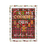 Personalized Gift Tartan Plaid Blanket Clan MacAlister With Christmas Cookie Baking Crew Christmas Gift Blanket, Plaid Blanket, Christmas Fleece Blanket, Christmas Blanket, Tartan Blanket, Scottish Blanket, Scotland Blanket, Family Name Blanket, Custom Blanket, Personalized Blanket