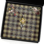 To My Beautiful Soulmate Sunflower Necklace In Your Eyes I Have Found My Home Clan Dunlop Hunting Tartan Jewelry For Girlfriend, Tartan Sunflower Pendant Necklace, Scottish Tartan Jewelry, valentine necklace, necklace girlfriend, necklace for wife, cute necklaces for girlfriend, jewelry for girlfriend, to my soulmate necklace, to my future wife necklace