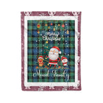 Personalized Gift Tartan Plaid Blanket Clan Mouat With Funny Santa Snowman Reindeer Merry Christmas Fleece Blanket, Home Living Room, Plaid Blanket, Tartan Blanket, Scottish Blanket, Buffalo fleece blanket, Christmas Blanket