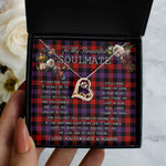 To My Beautiful Soulmate Necklace In Your Eyes I Have Found My Home Clan Brown Modern Tartan Forever Love Necklace