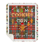 Personalized Gift Tartan Plaid Blanket Clan MacPherson Weathered With Christmas Cookie Baking Crew Christmas Gift Sherpa Blanket, tartan sherpa blanket,buffalo plaid sherpa blanket,christmas sherpa blanket,Christmas Throw Blanket,green plaid sherpa blanket,green sherpa blanket