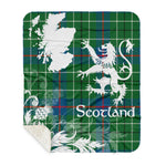 Sherpa Blanket - Tartan Blanket Thistle and Lion Scottish Clan Duncan Ancient Plaid Blanket, plaid sherpa blanket queen,purple sherpa blanket,queen sherpa blanket,queen size sherpa blanket,red sherpa blanket,scottish tartan blankets,sherpa blanket,sherpa christmas blanket