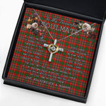 To My Beautiful Soulmate Necklace In Your Eyes I Have Found My Home Clan Innes Modern Tartan Cross Dancing Necklace