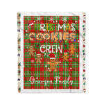 Personalized Gift Tartan Plaid Blanket Clan Grierson With Christmas Cookie Baking Crew Christmas Gift Blanket, Plaid Blanket, Christmas Fleece Blanket, Christmas Blanket, Tartan Blanket, Scottish Blanket, Scotland Blanket, Family Name Blanket, Custom Blanket, Personalized Blanket