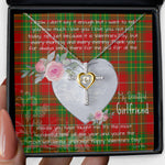 Gift For My Beautiful Girlfriend Necklace Valentine Necklace Clan Burnett Ancient Tartan Cross Dancing Necklace Scottish Tartan Jewelry
